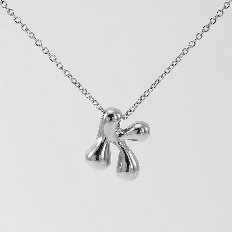 Glossy Bubble Letter Necklace