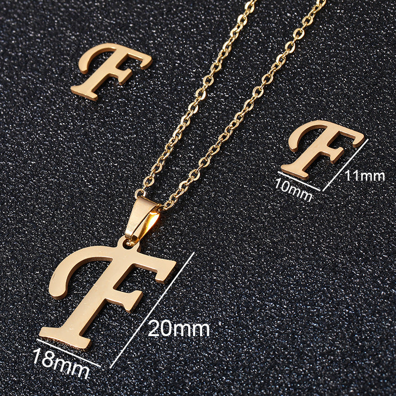 Stainless Steel Initial Necklace