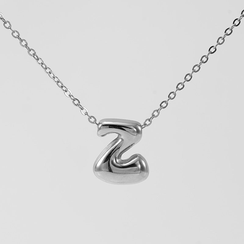 Glossy Bubble Letter Necklace