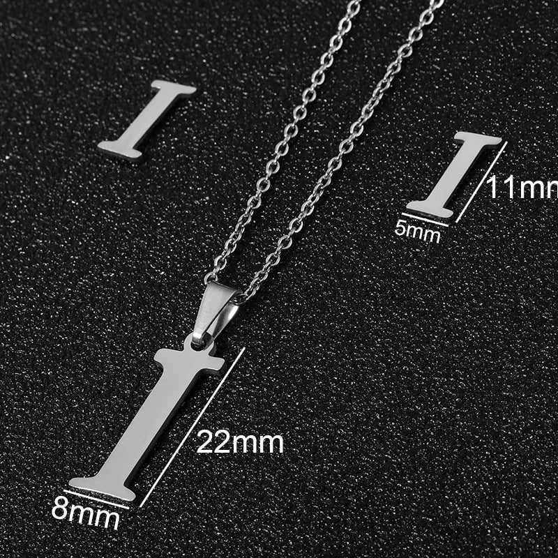 Stainless Steel Initial Necklace