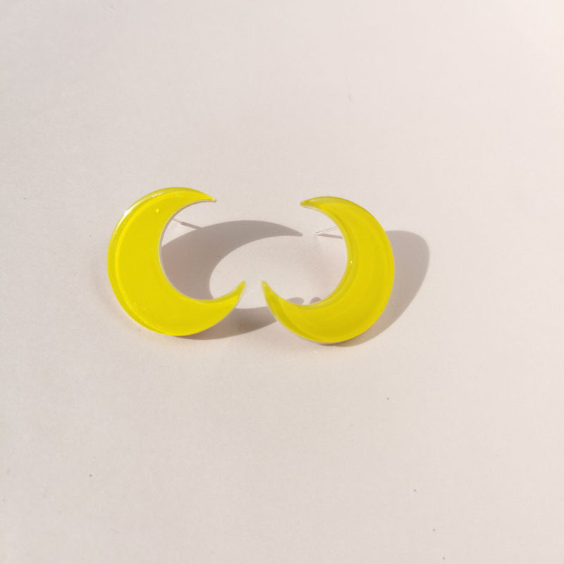 Acrylic Moon Earrings