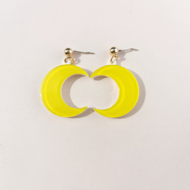 Acrylic Moon Earrings