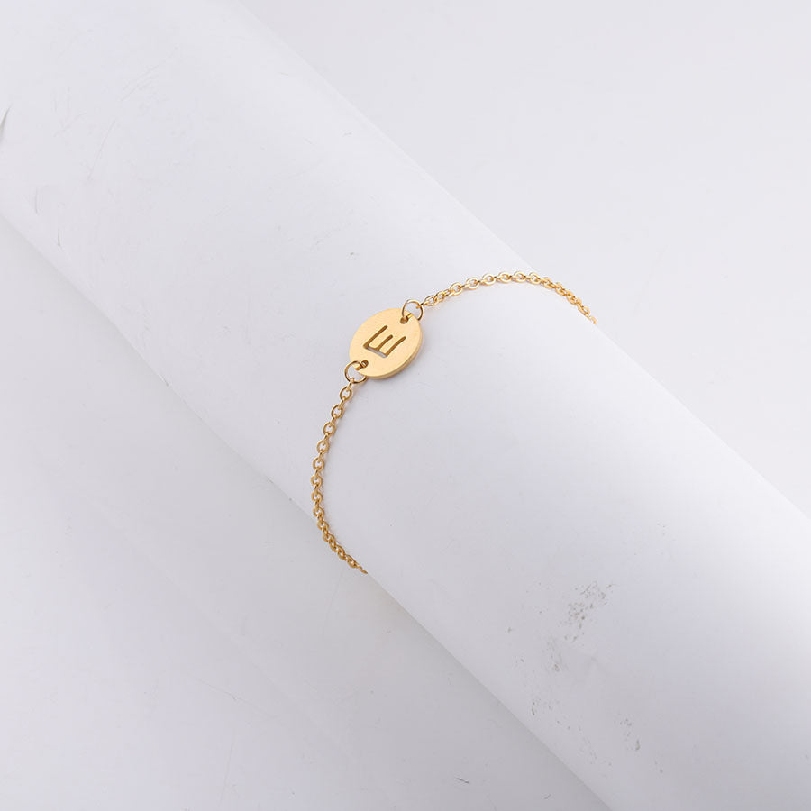 Disc Initial Bracelet