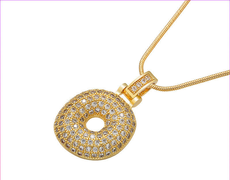 Bubble Letter Initial Necklace