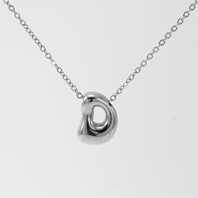 Glossy Bubble Letter Necklace