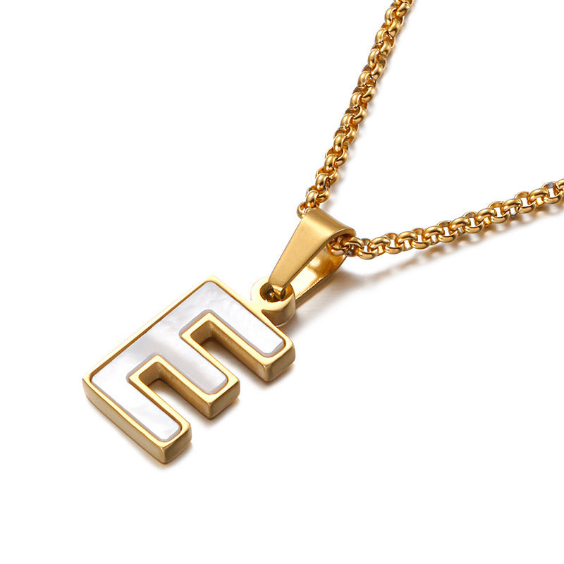 Shell & Gold Initial Necklace