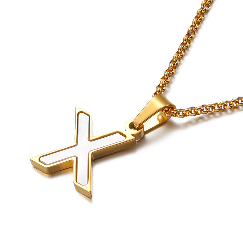 Shell & Gold Initial Necklace