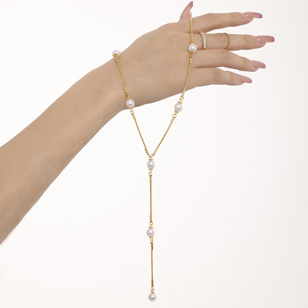 Large Pearl Lariat