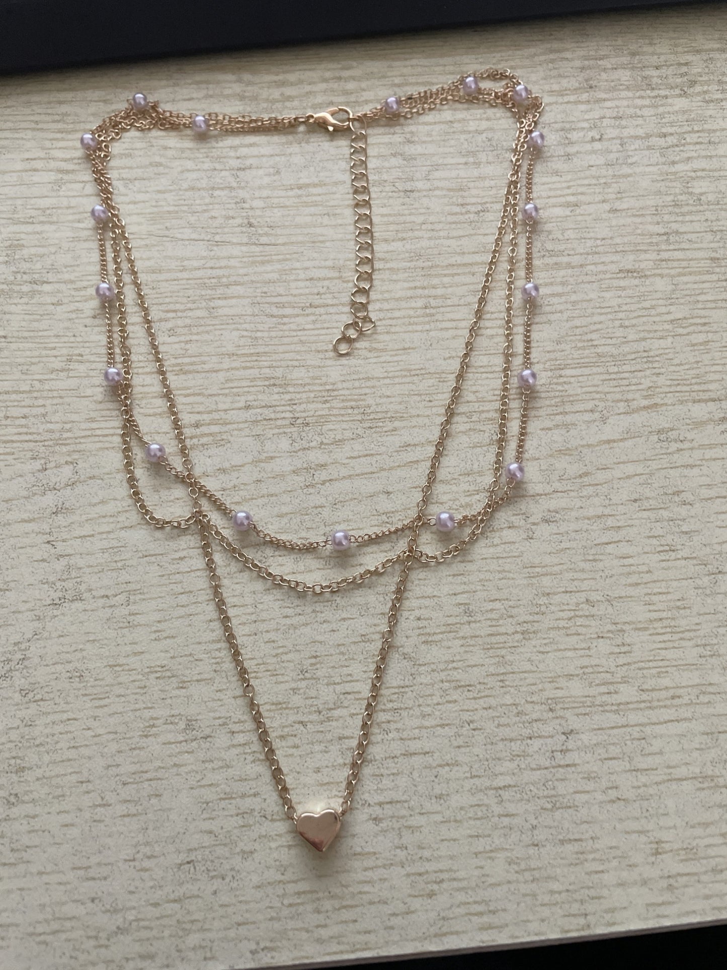Pearl and Chain Clavicle Necklace