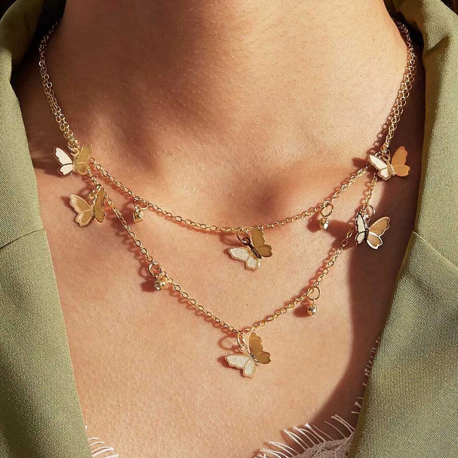 Butterfly Double Necklace
