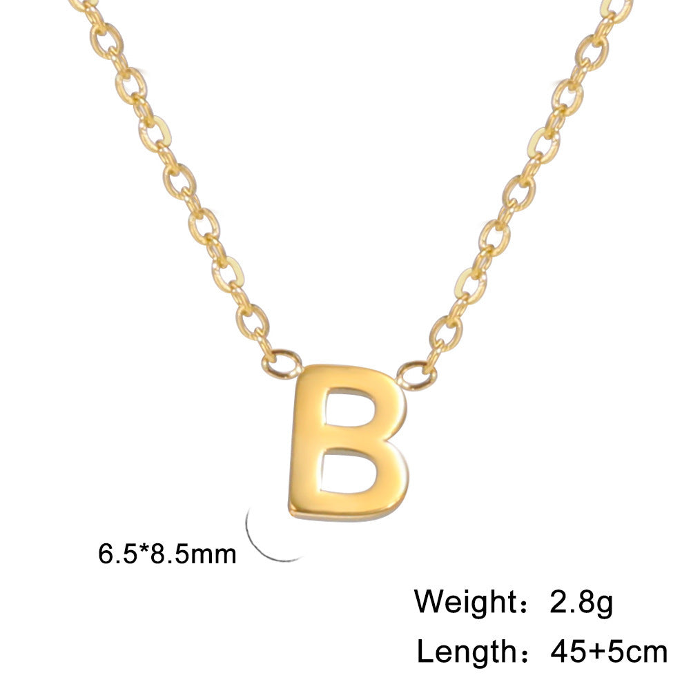 Cartoon Letter Initial Necklace