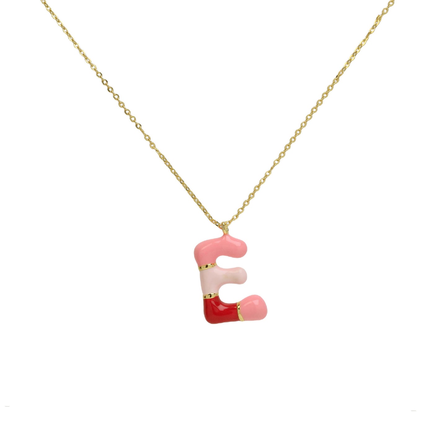 Bone Letter Epoxy Initial Necklace