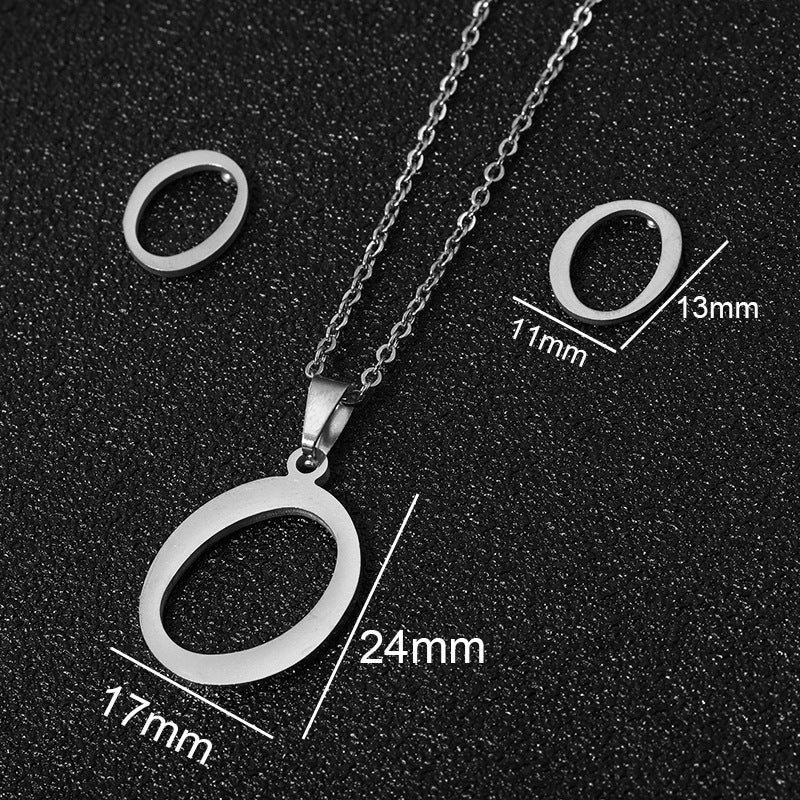 Stainless Steel Initial Necklace
