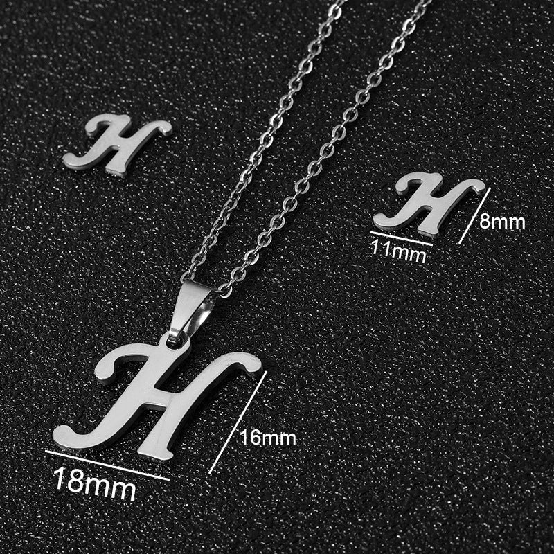Stainless Steel Initial Necklace