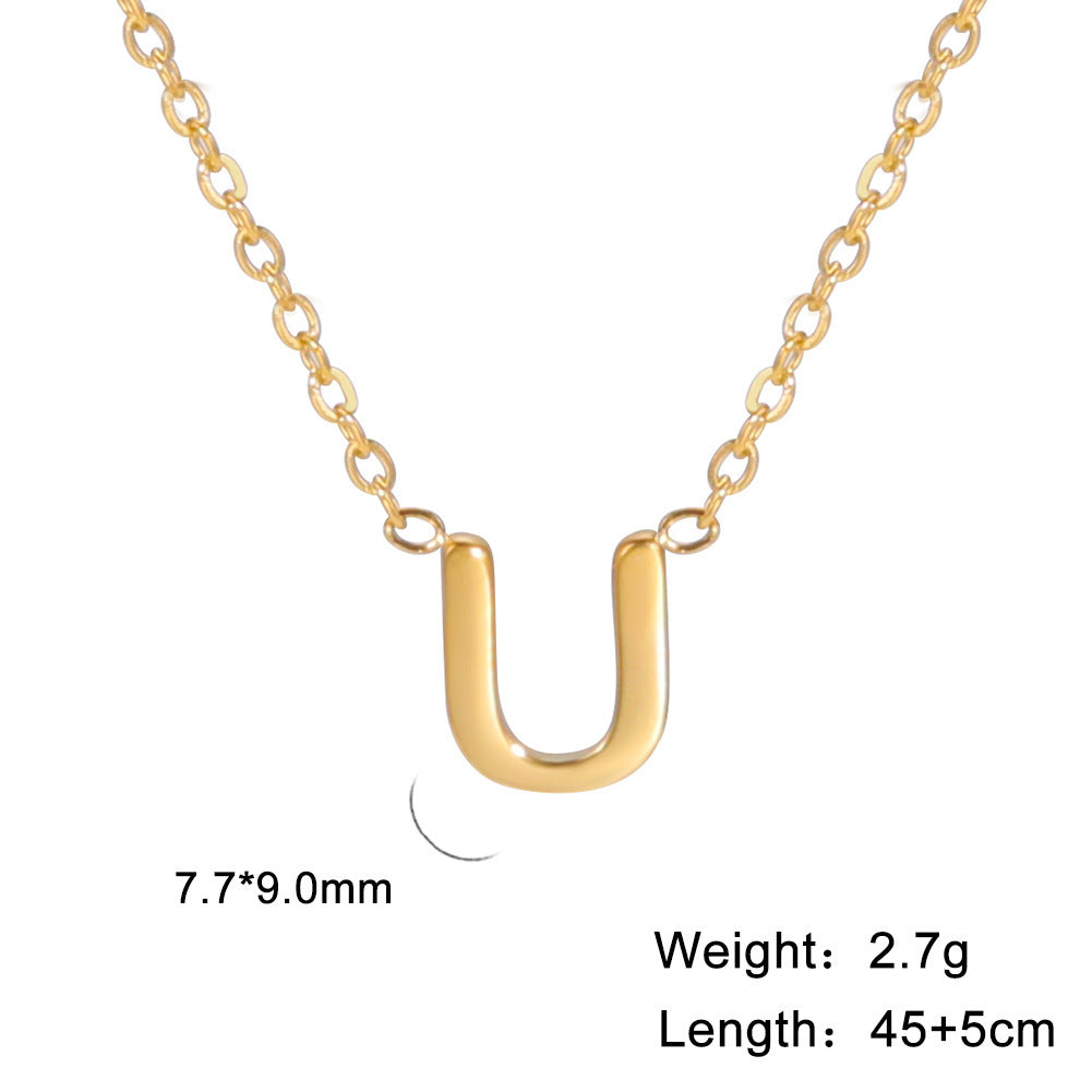 Cartoon Letter Initial Necklace