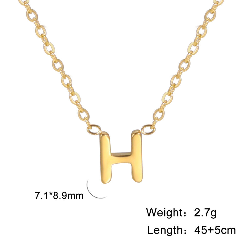 Cartoon Letter Initial Necklace