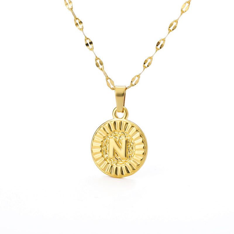 Disc Initial Necklace