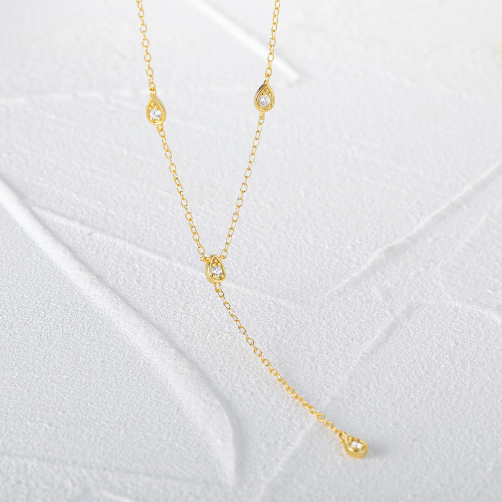 Simple Studded Lariat