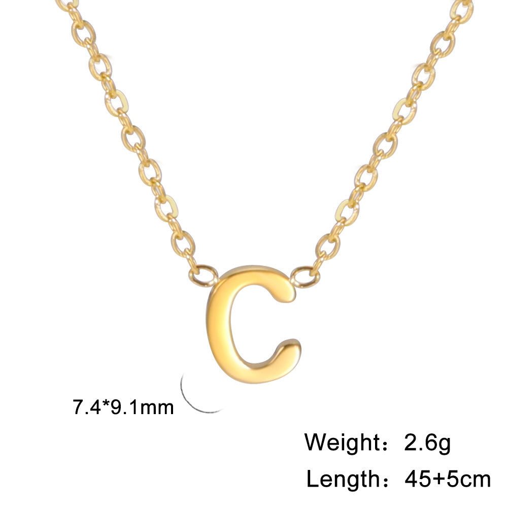 Cartoon Letter Initial Necklace