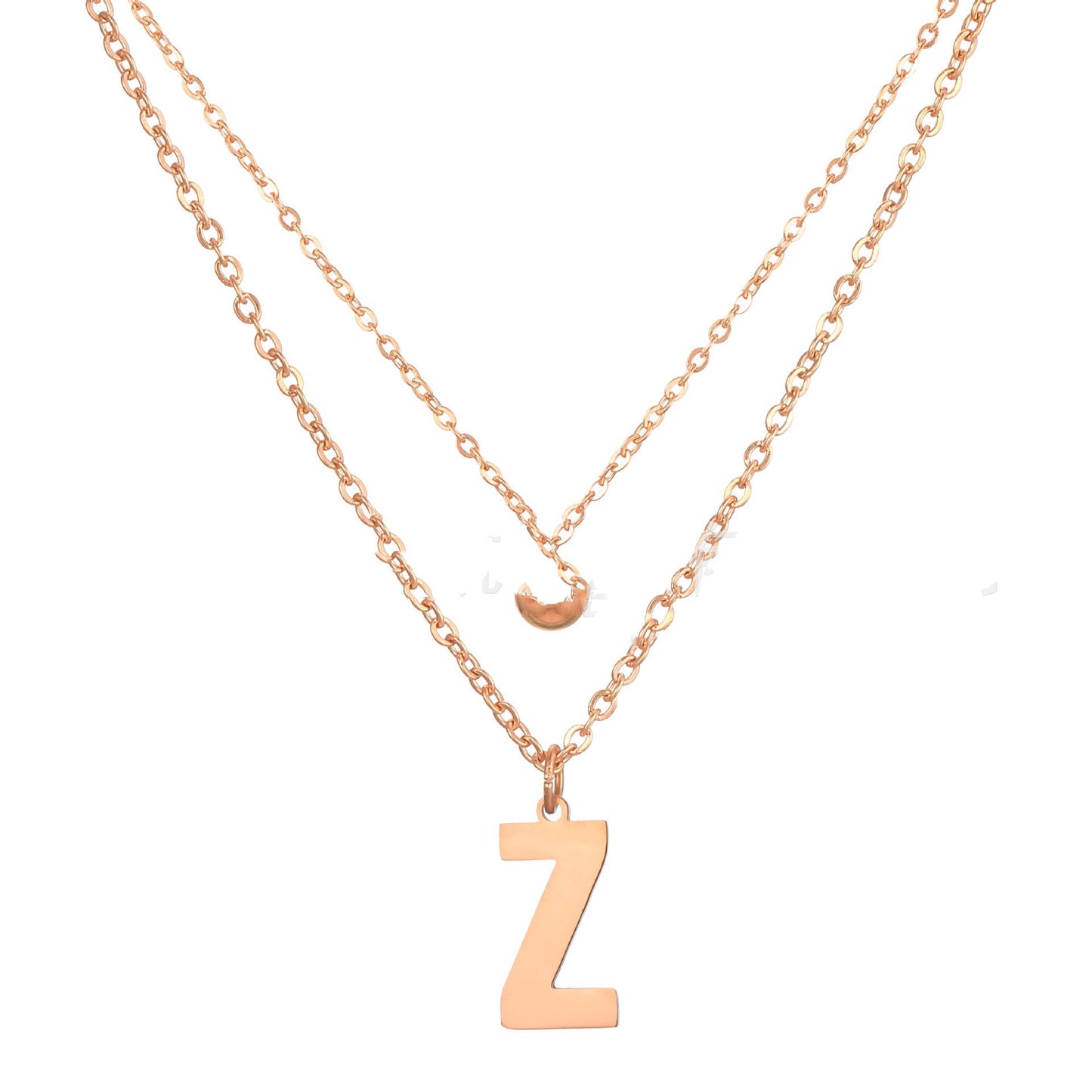Double-layer Initial Necklace