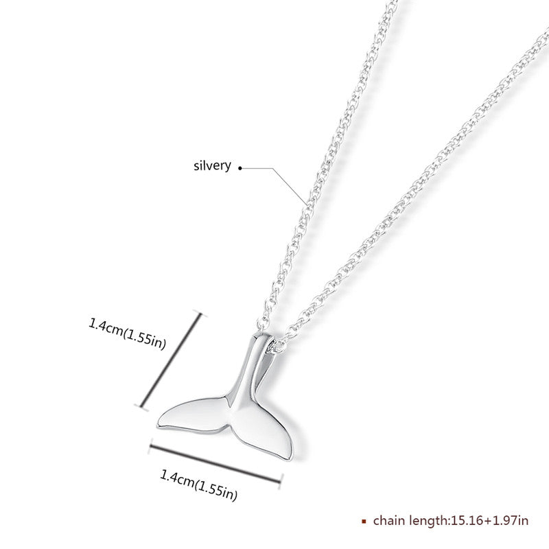 Sterling Silver Whale Tail Necklace - Forge & Form