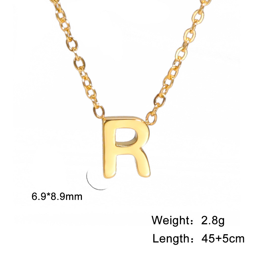 Cartoon Letter Initial Necklace