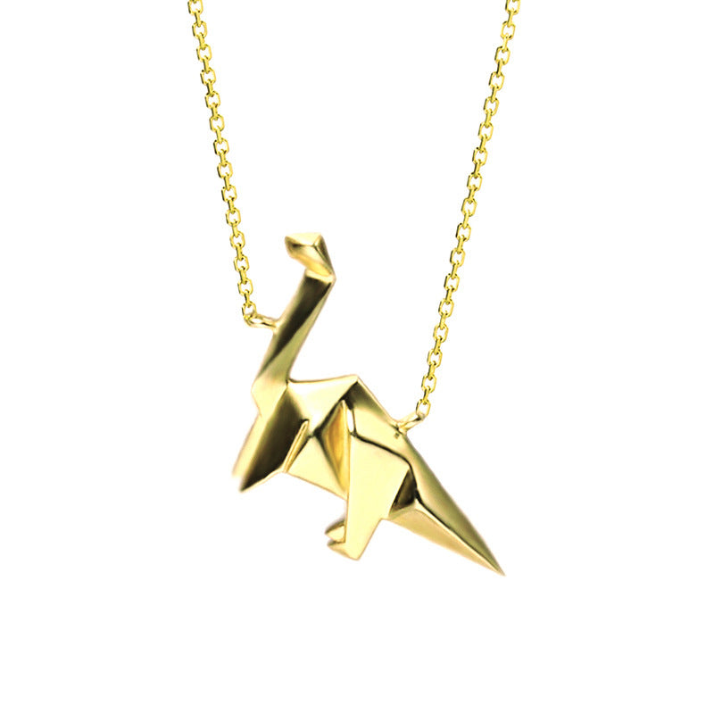 Sterling Silver Dinosaur Charm Necklace - Forge & Form