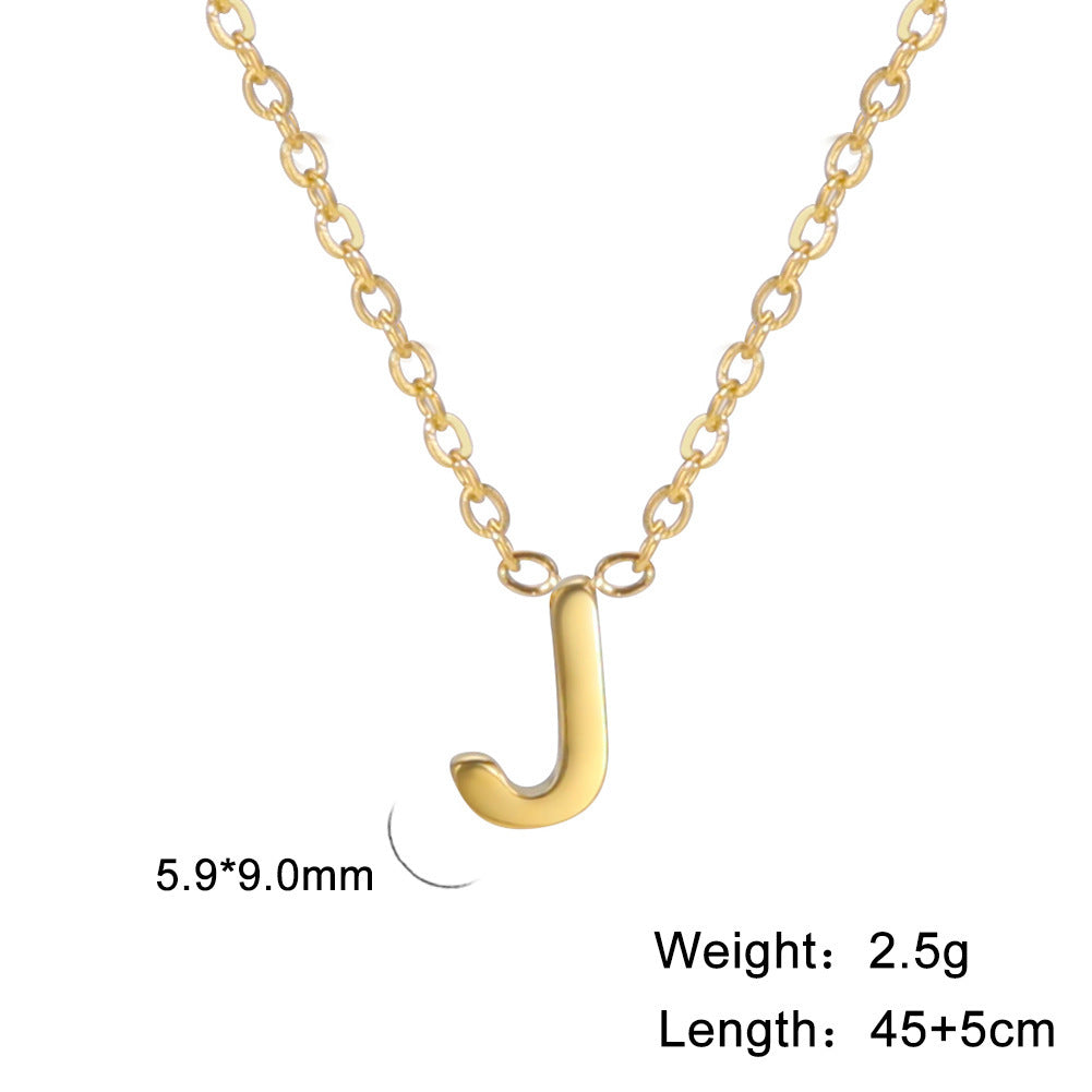 Cartoon Letter Initial Necklace