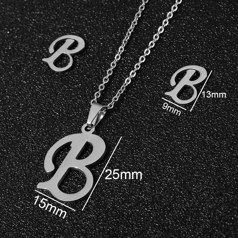 Stainless Steel Initial Necklace