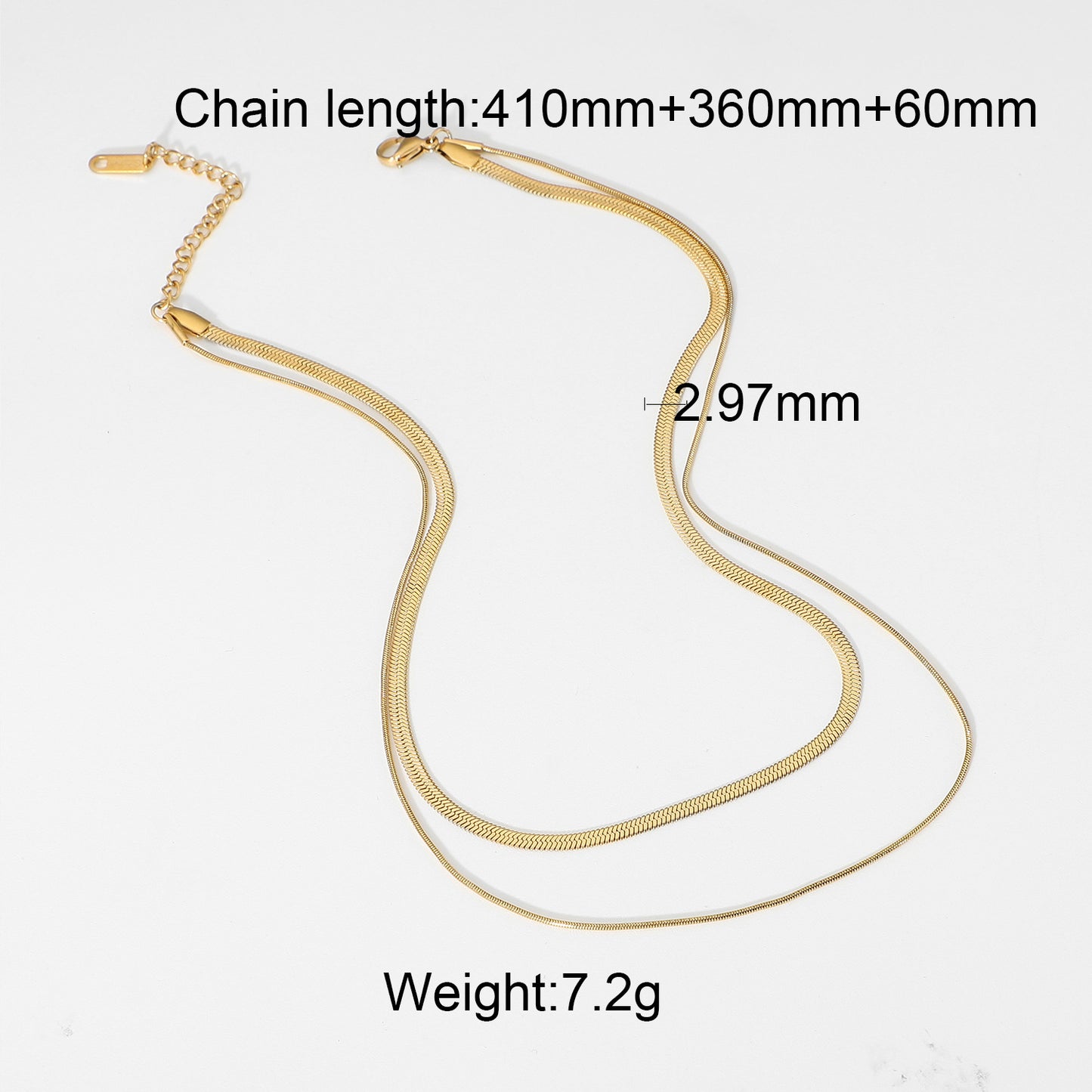 Chunky Double Snake Necklace