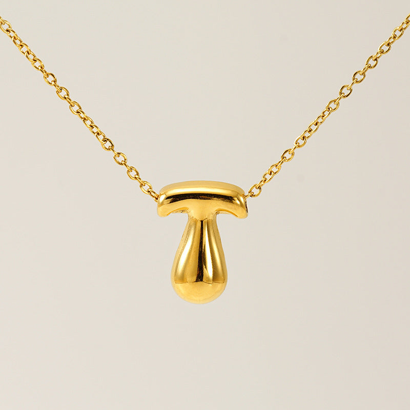Glossy Bubble Letter Necklace