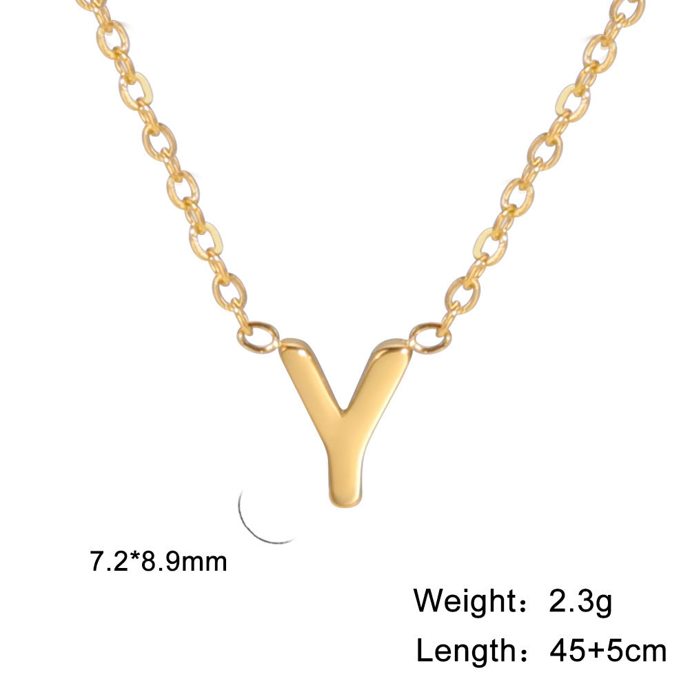 Cartoon Letter Initial Necklace