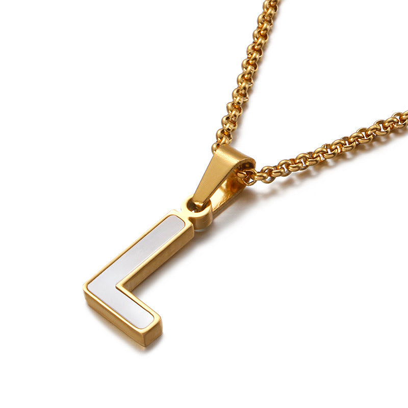 Shell & Gold Initial Necklace