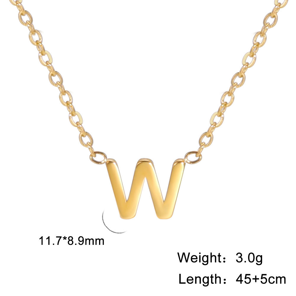 Cartoon Letter Initial Necklace