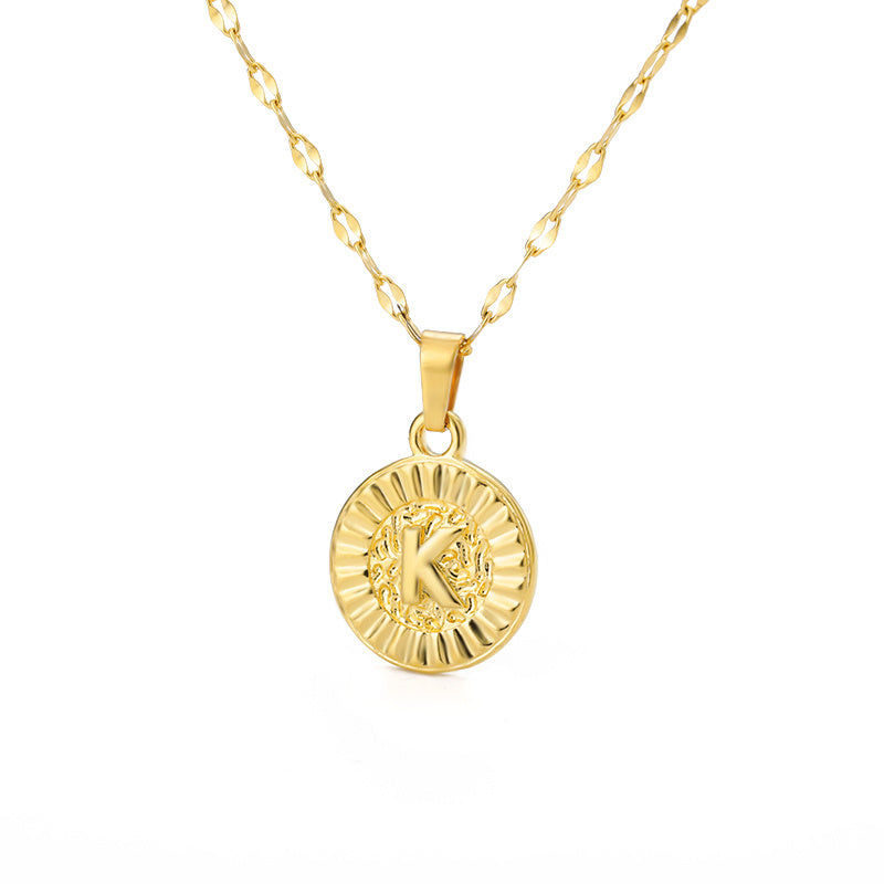Disc Initial Necklace