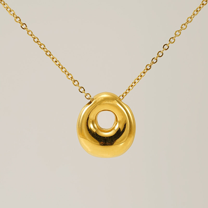 Glossy Bubble Letter Necklace
