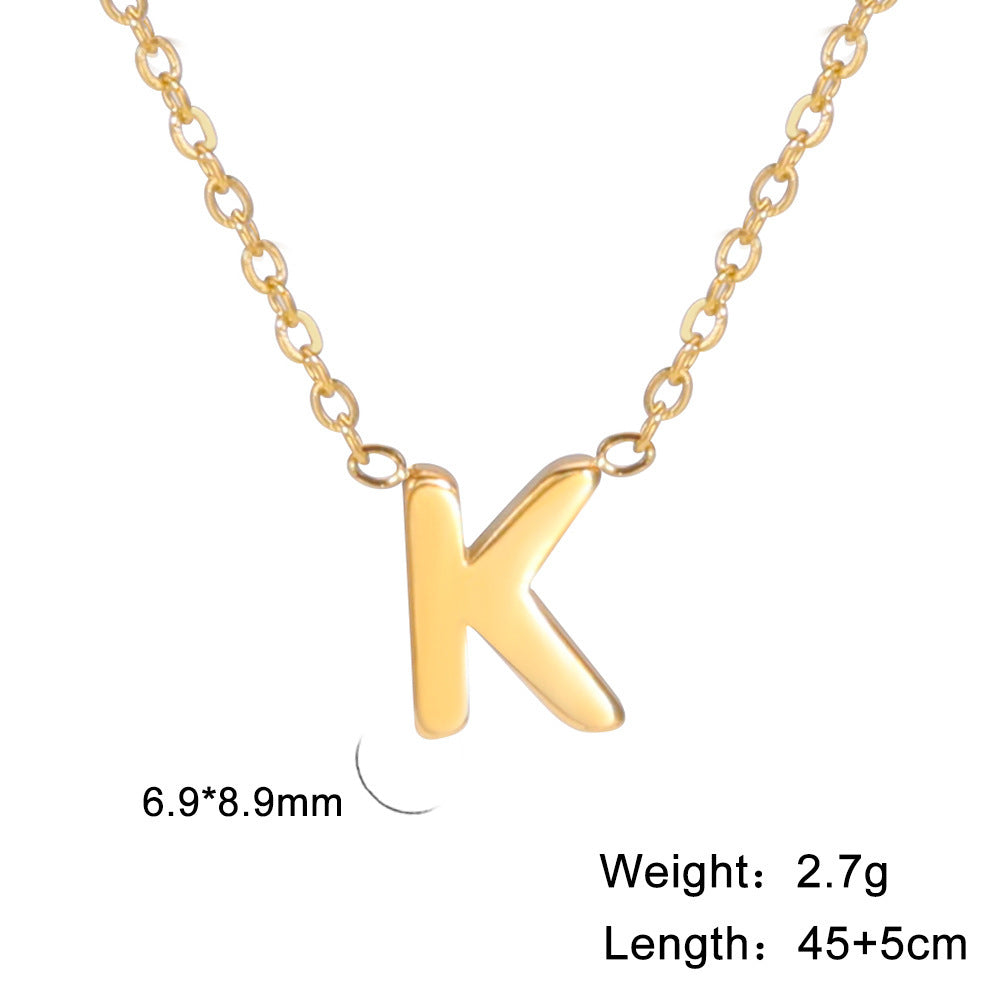 Cartoon Letter Initial Necklace