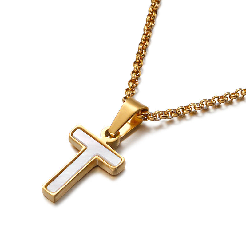 Shell & Gold Initial Necklace