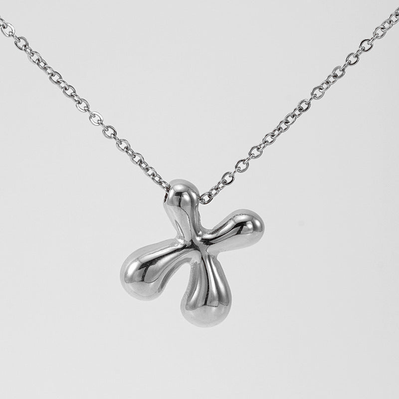 Glossy Bubble Letter Necklace