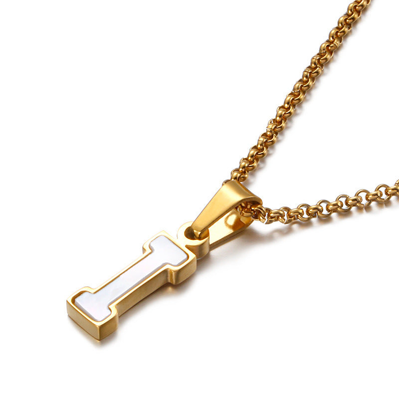Shell & Gold Initial Necklace