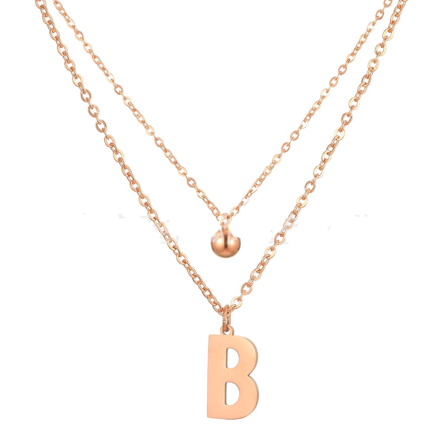 Double-layer Initial Necklace