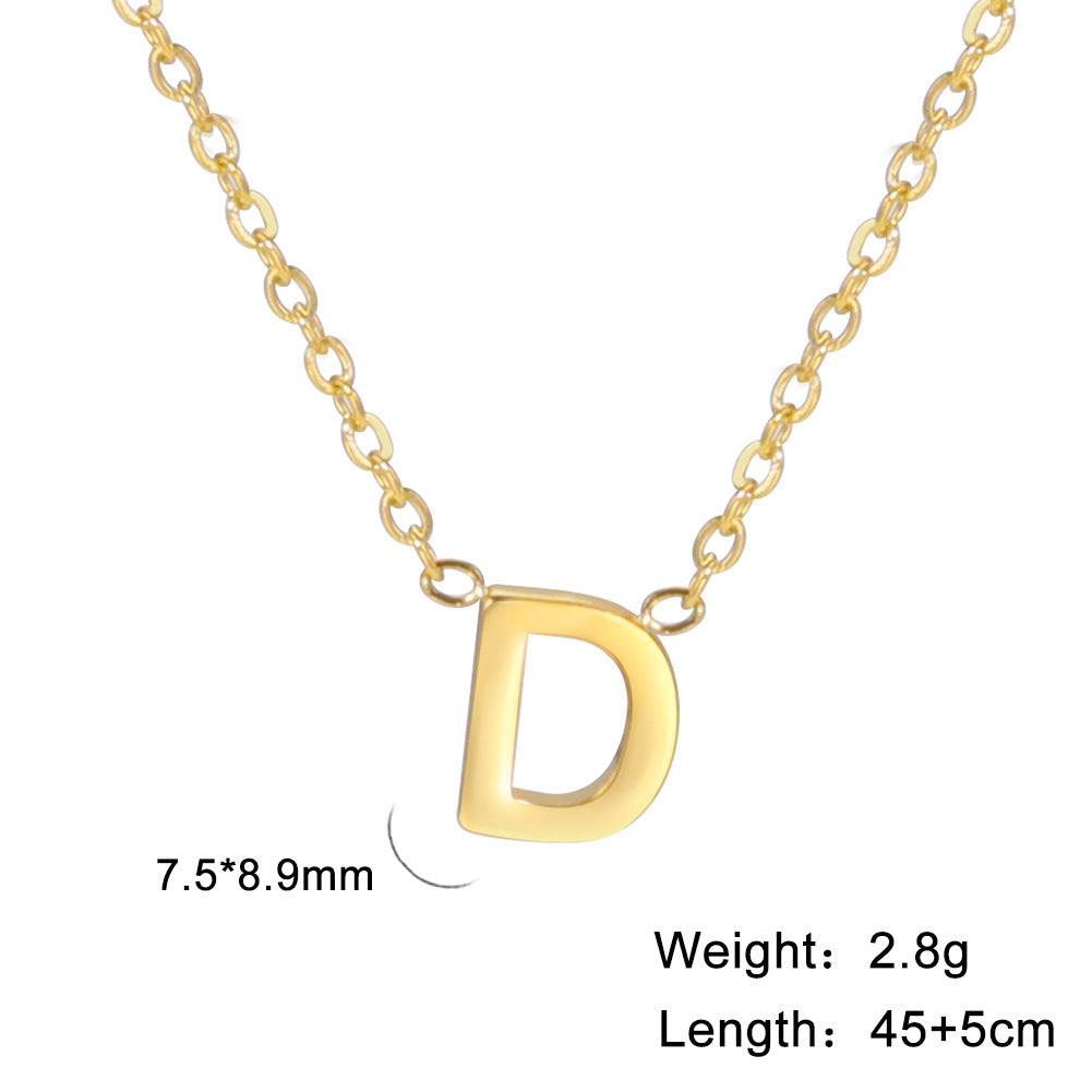 Cartoon Letter Initial Necklace