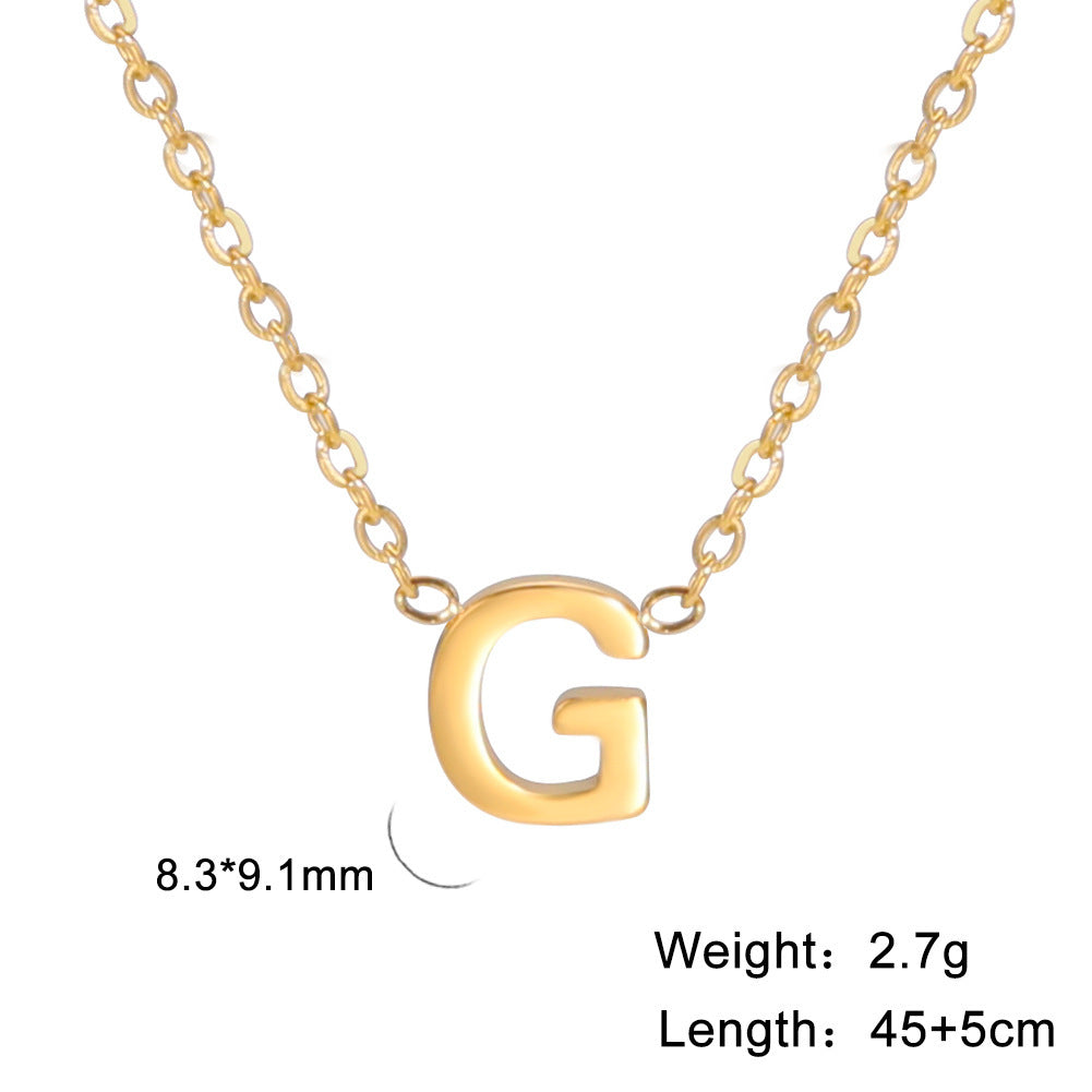 Cartoon Letter Initial Necklace