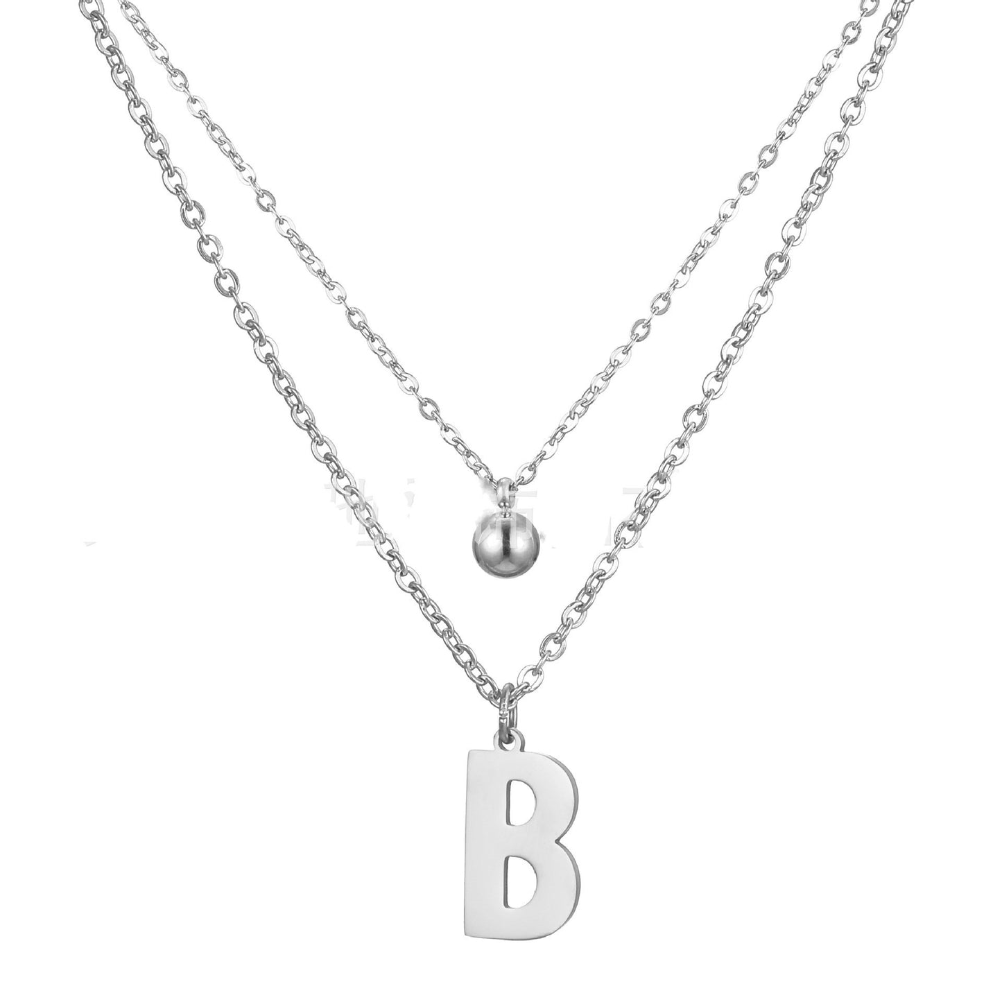 Double-layer Initial Necklace