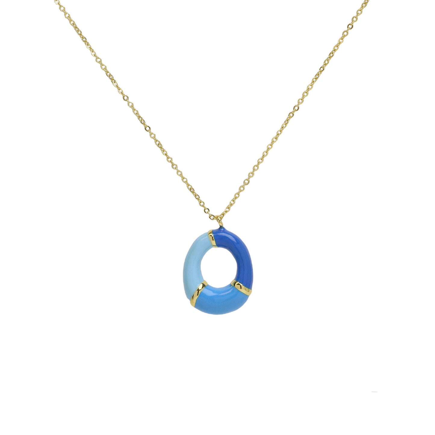 Bone Letter Epoxy Initial Necklace