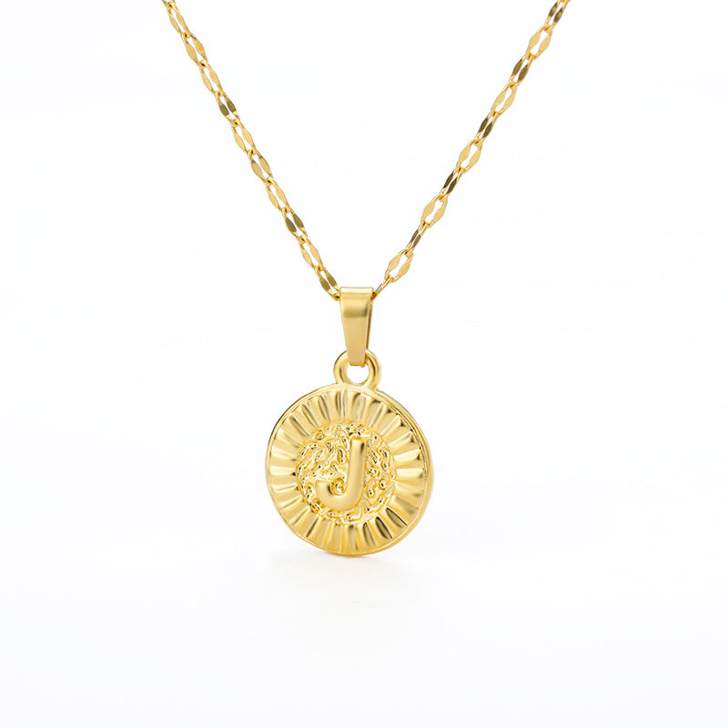 Disc Initial Necklace