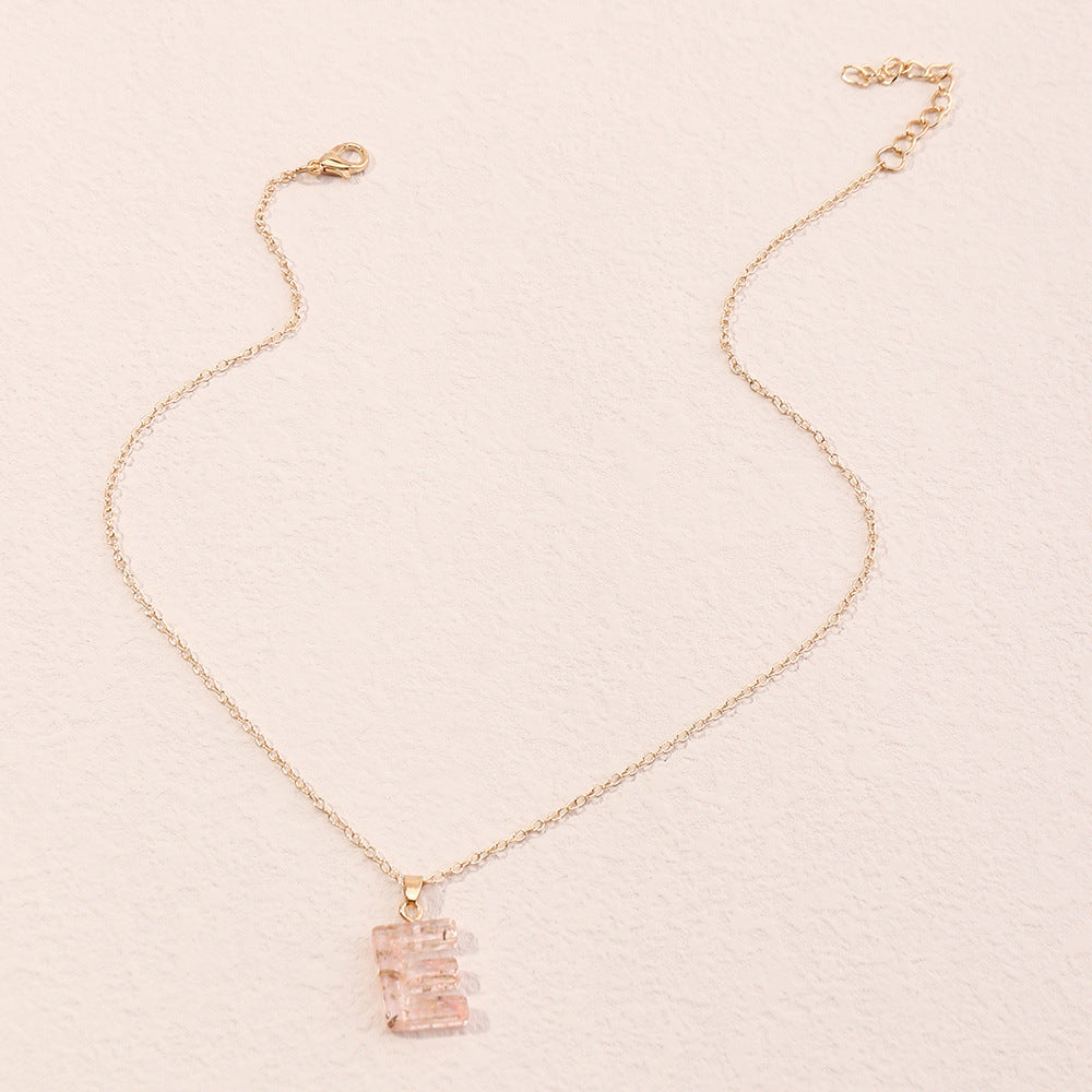 Acrylic Gold Leaf Initial Necklace