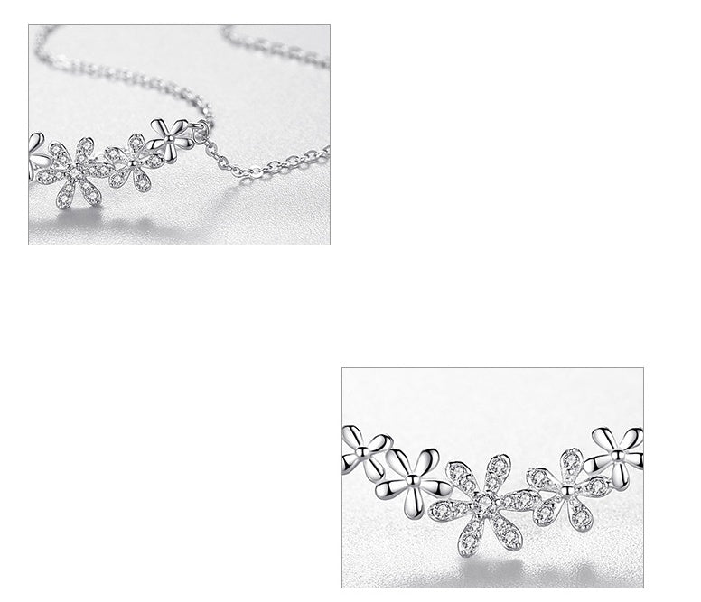 Sterling Silver Daisy Necklace - Forge & Form