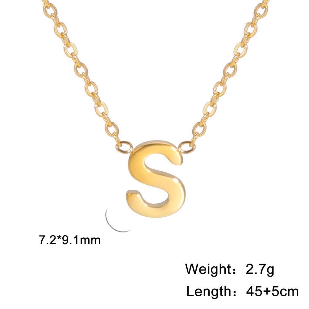 Cartoon Letter Initial Necklace