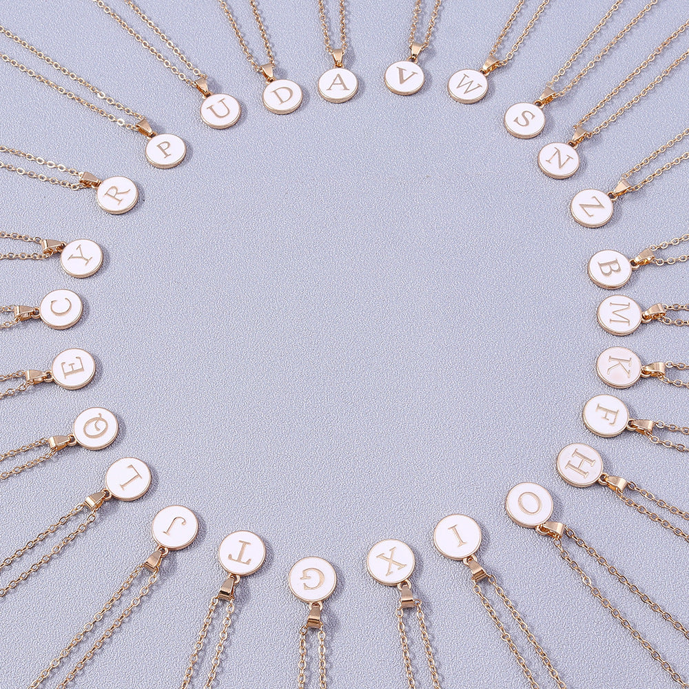 Capital Coin Initial Necklace